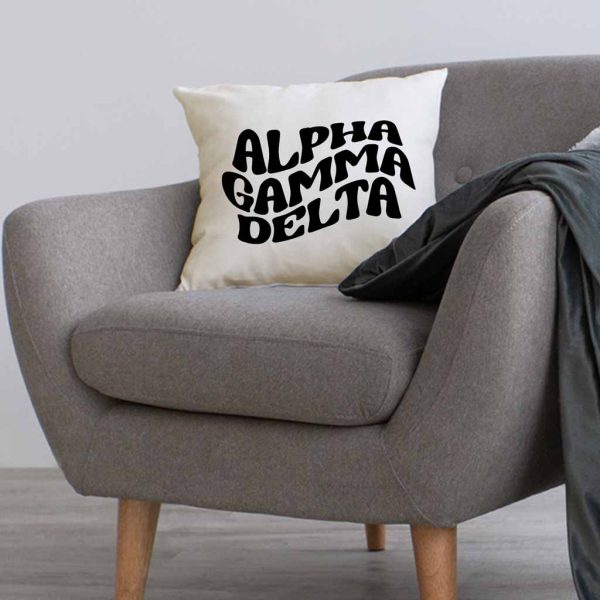 Alpha Gamma Delta Greek Mod Design on a Sorority Throw Pillow Cover for Dorm Room or Apartment Decor For Cheap - Image 2