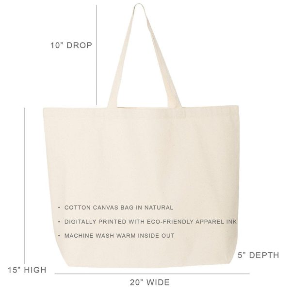 Alpha Phi Large Canvas Sorority Tote Bag with Simple Mod Design Discount - Image 5