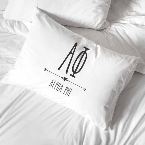 Alpha Phi Boho Greek Letters and Name Pillowcase For Cheap - Image 2