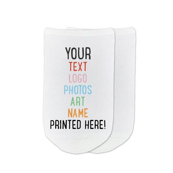 Design Your Own No-Show Socks White - Small For Discount - Image 2
