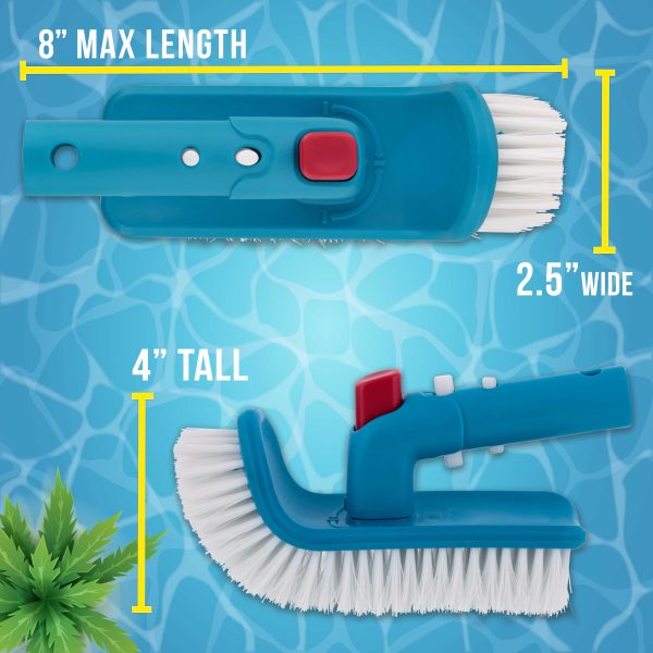 U.S. Pool Supply® Professional Pool Step and Corner Cleaning Brush with Adjustable 180 Degree Handle Rotation, Scrub Clean Swimming Pools Spas Hot Tubs Fashion - Image 3
