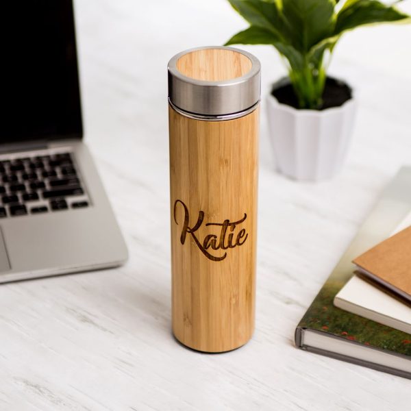 Personalized Insulated Bamboo Water Bottles Hot on Sale - Image 3